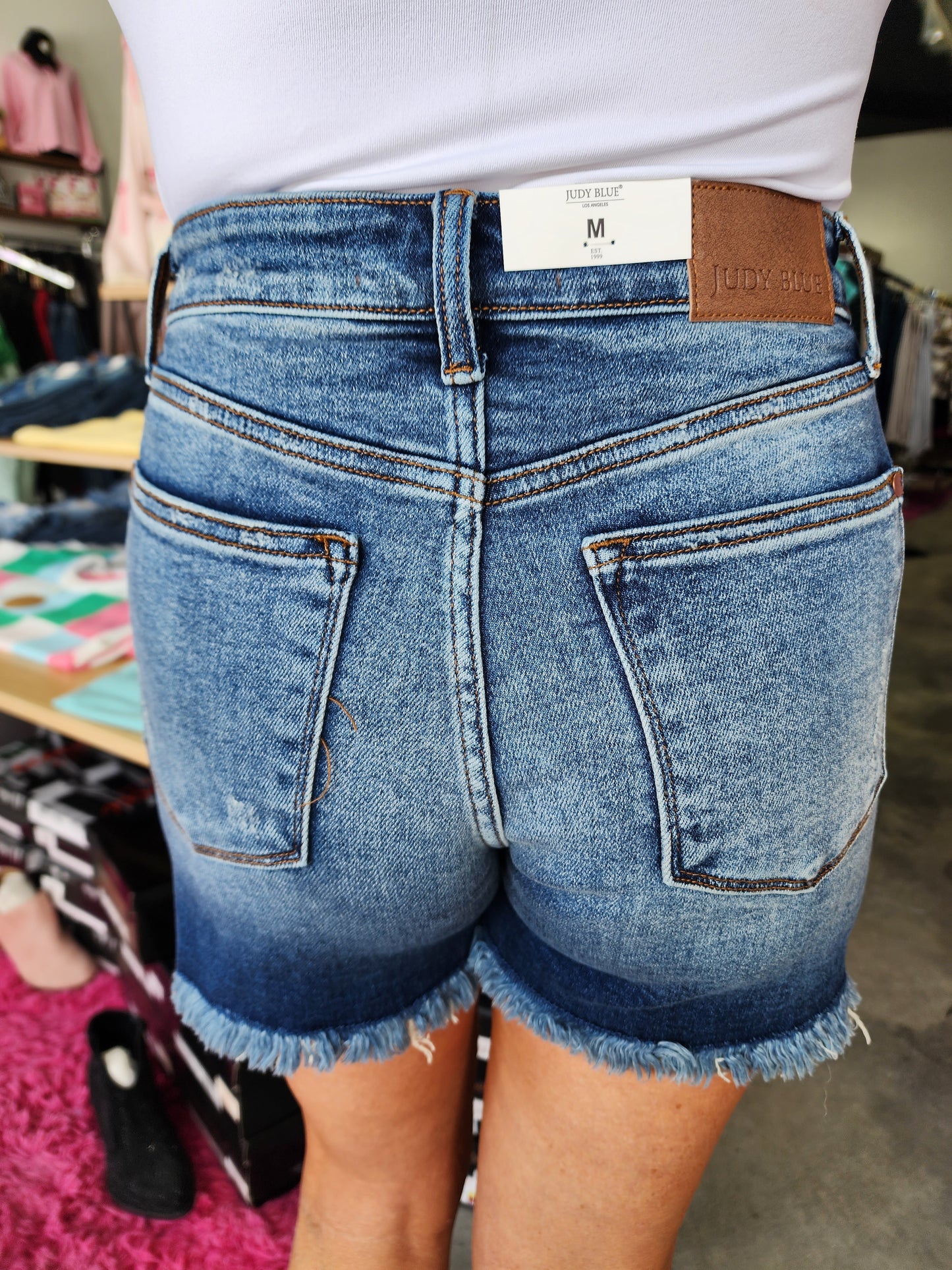 Judy Blue 2 Button Dad Shorts
