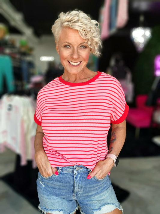 The Sweetheart Striped Top