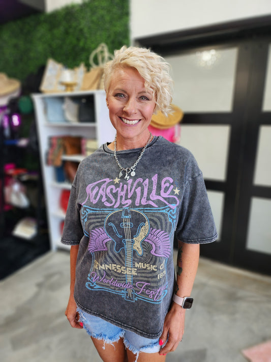 Nashville Mineral Washed Graphic Tee
