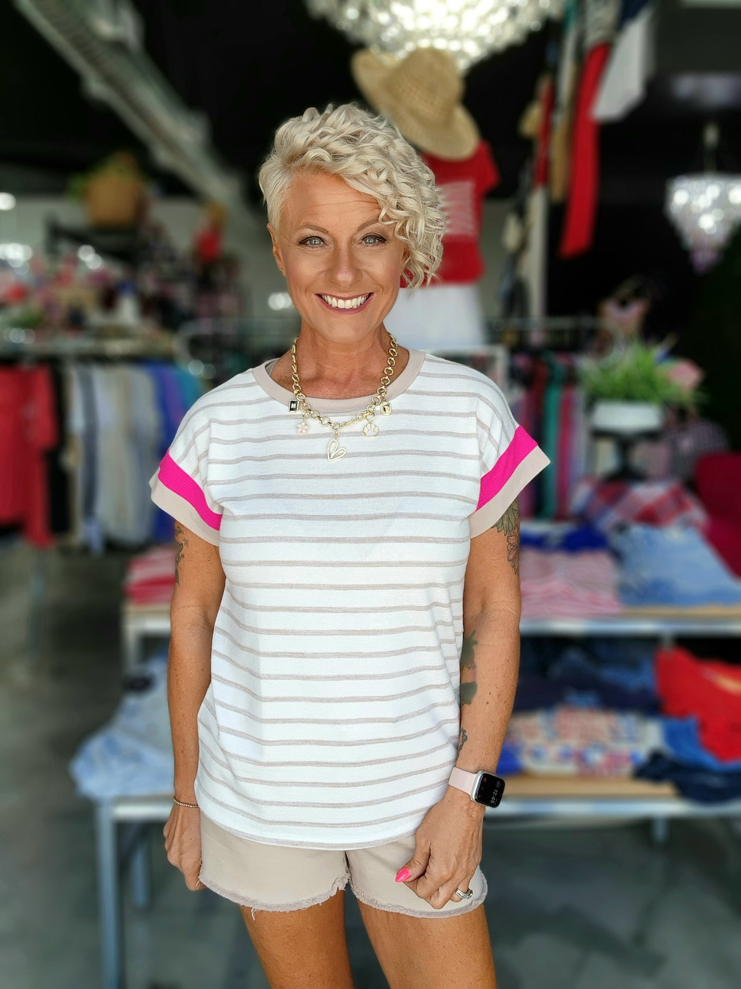 Drifted Hues Short Sleeve Top