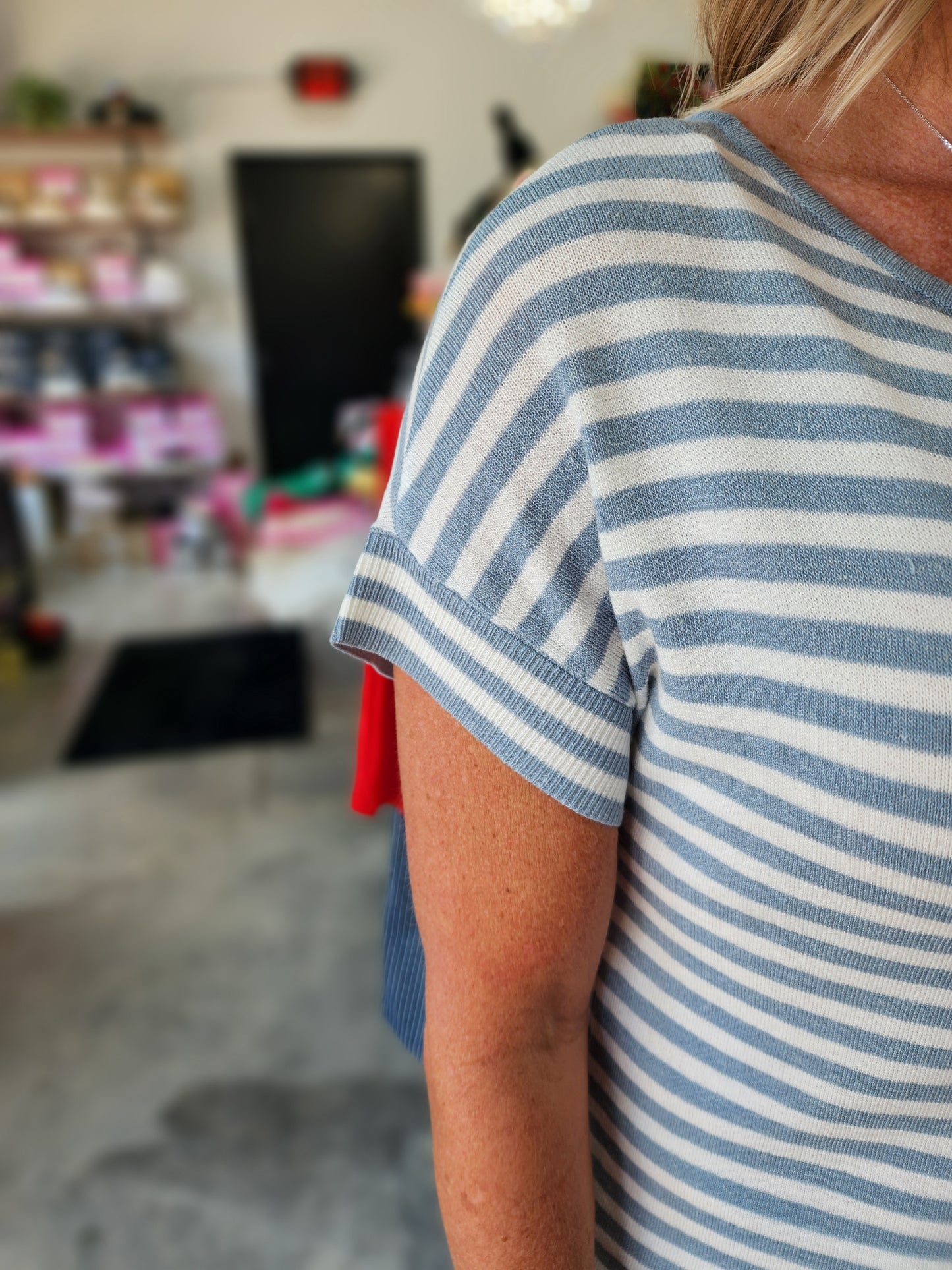 Blue Haze Short Sleeve Sweater