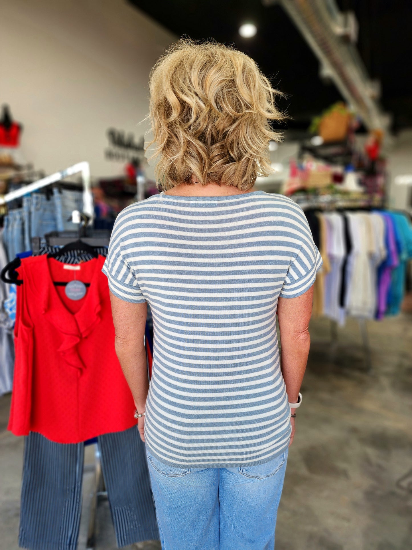 Blue Haze Short Sleeve Sweater