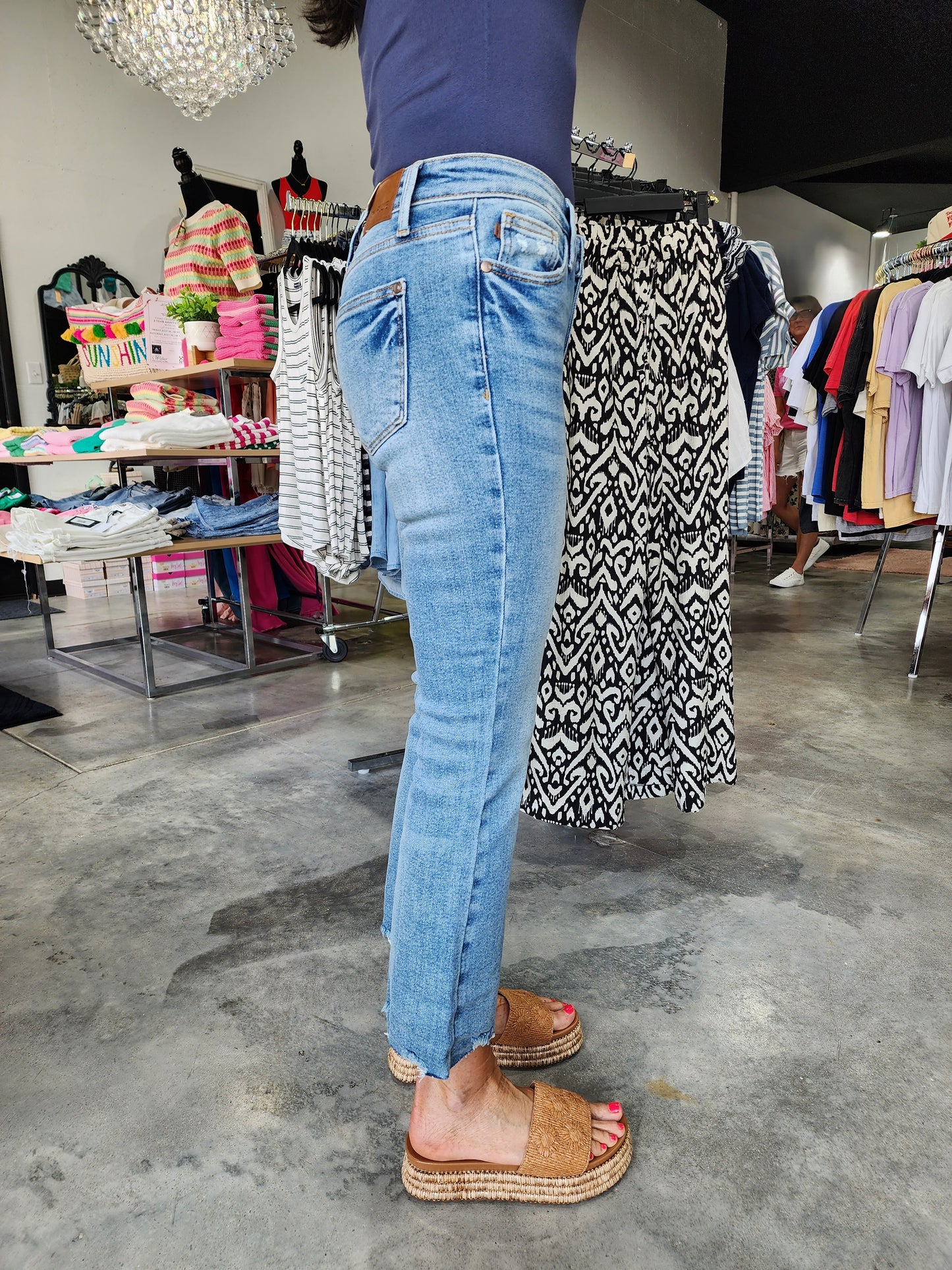 Judy Blue MR Vintage Destroy Hem Kick Flare