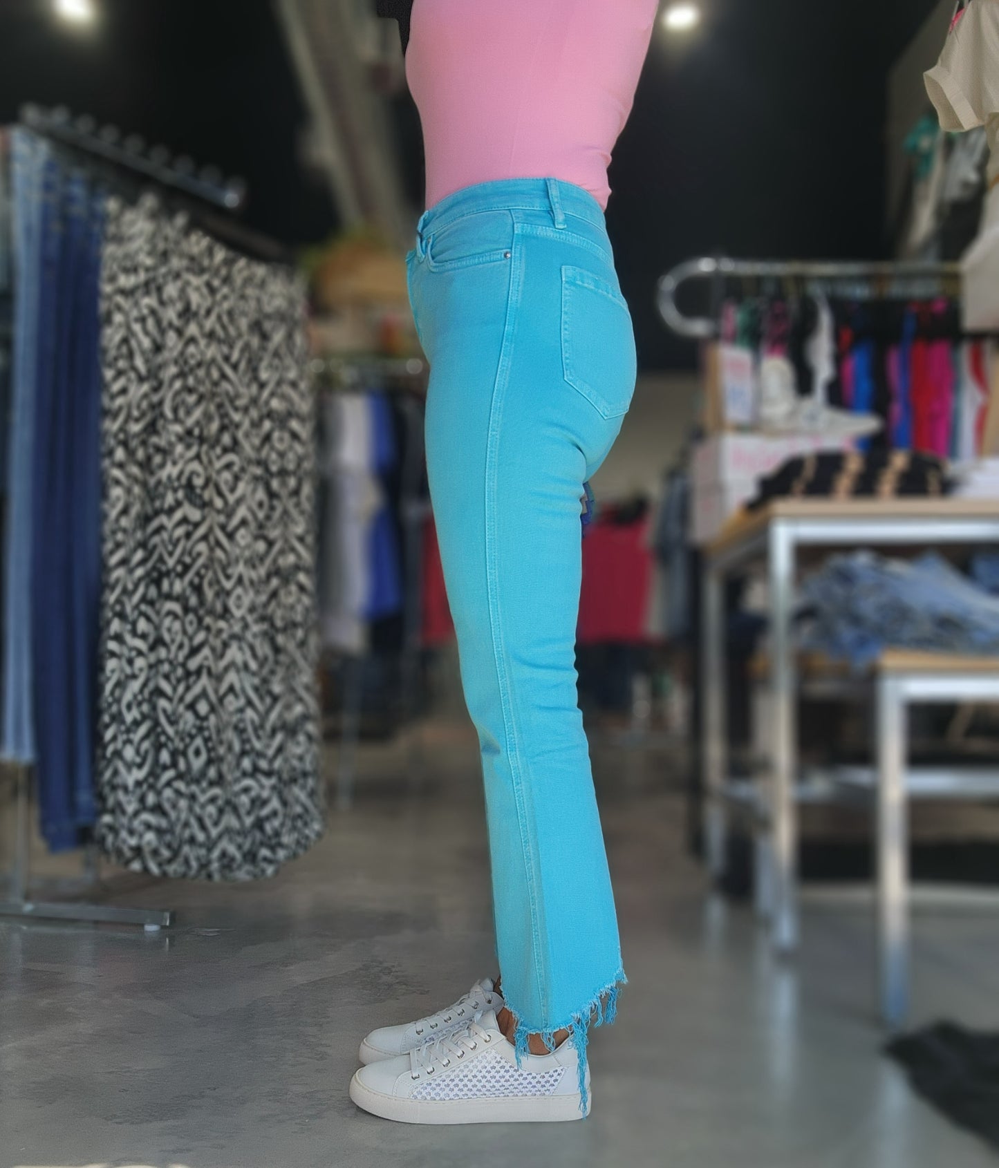 Mica High Rise Crop Flare Denim Jeans