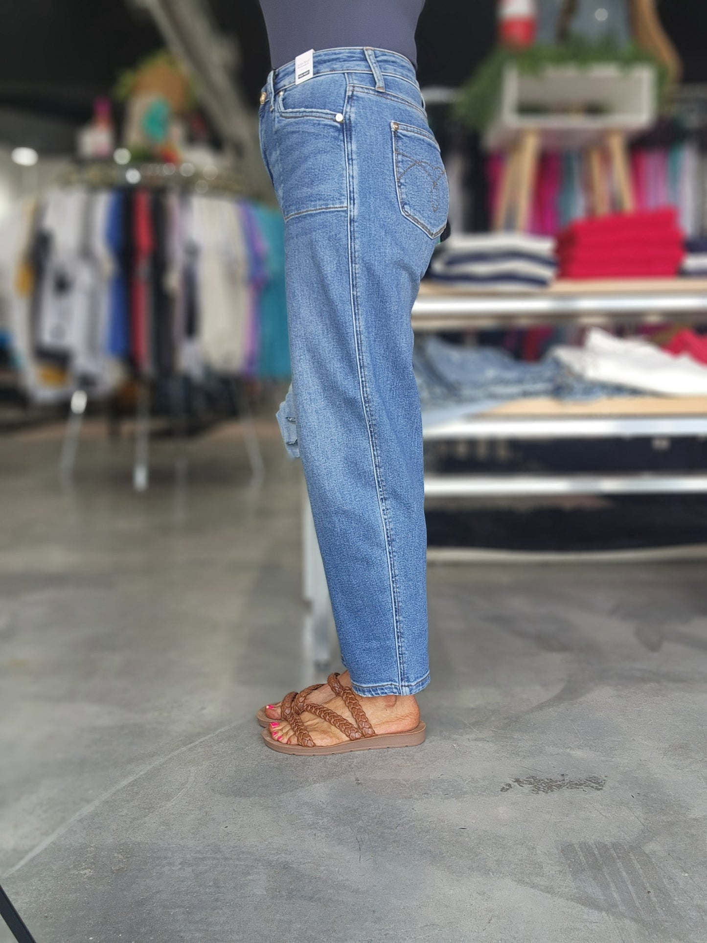 Judy Blue HW Soft Barrel Stritch Thru Pocket