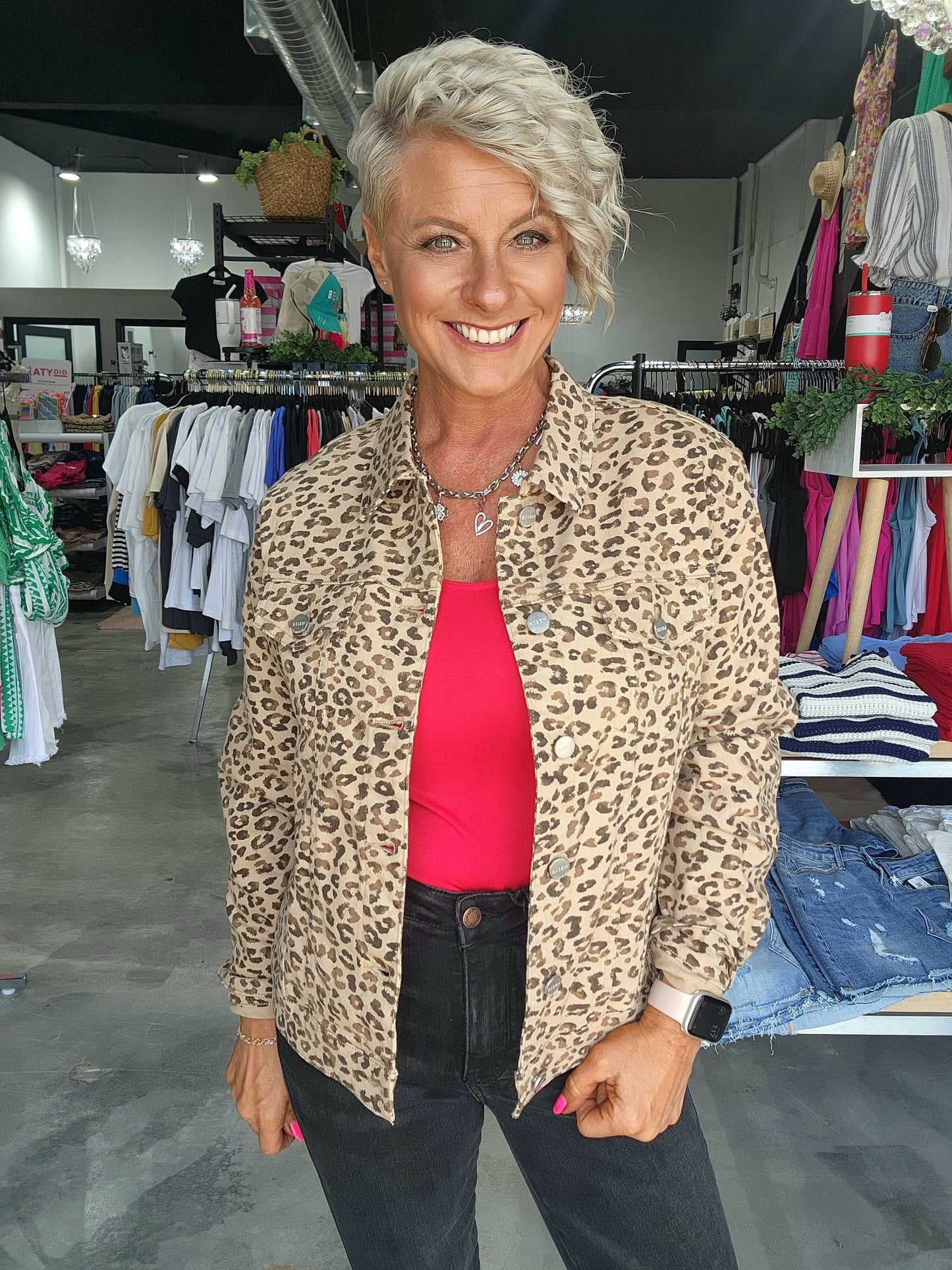 Risen Leopard Print Oversized Jacket