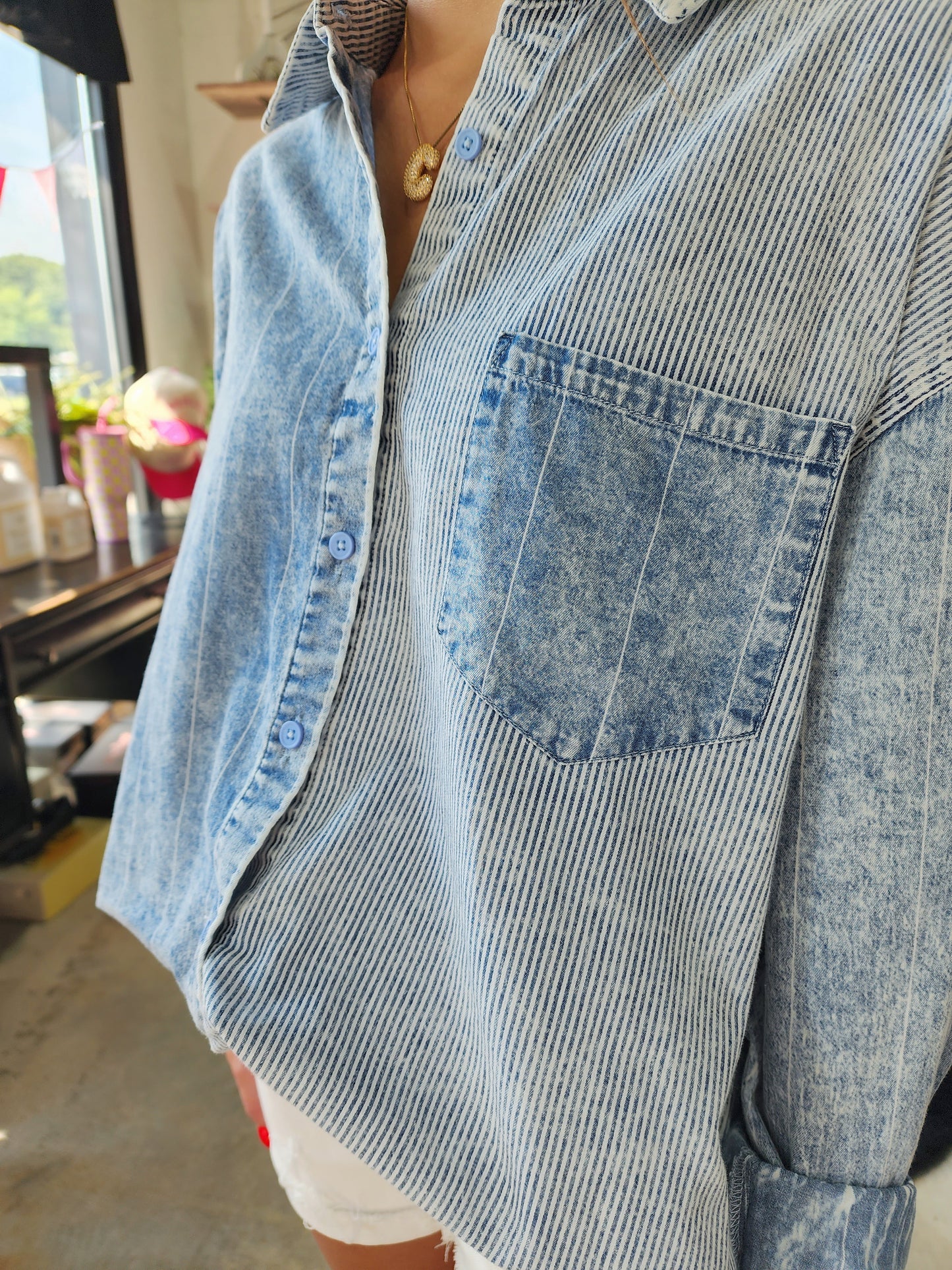 The Blue Horizon Long Sleeve Top