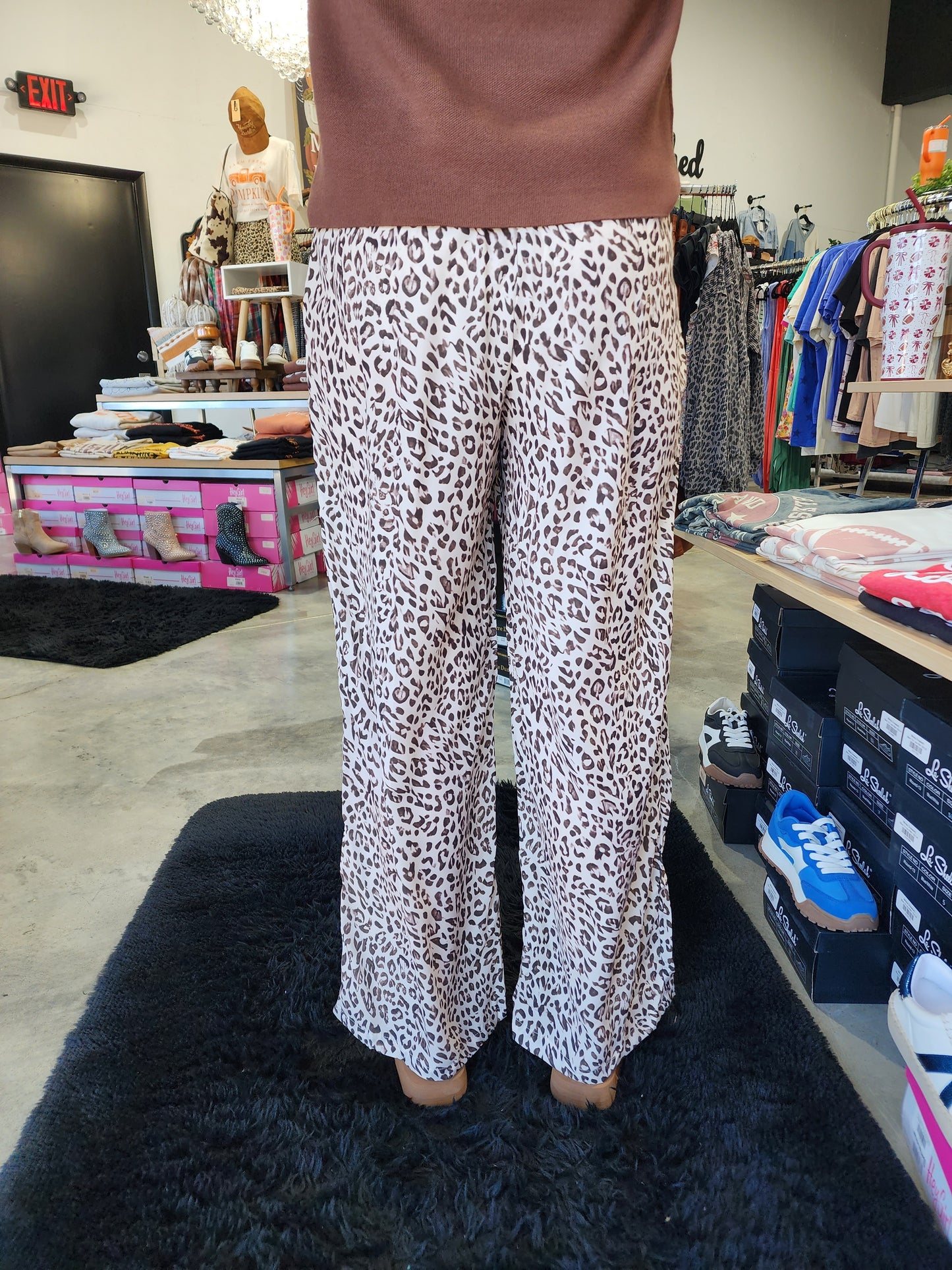 Leopard Drawstring Pants