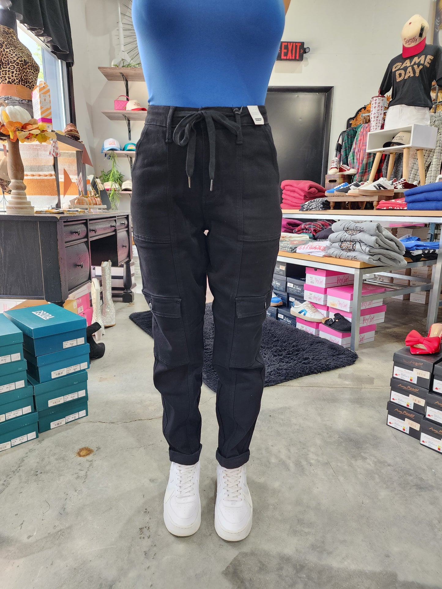 Judy Blue High Waist Cargo Cuffed Jeans
