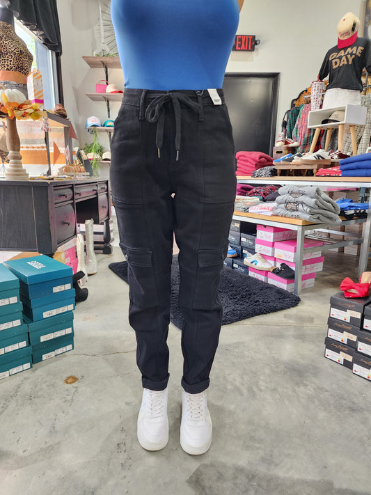 Judy Blue High Waist Cargo Cuffed Jeans