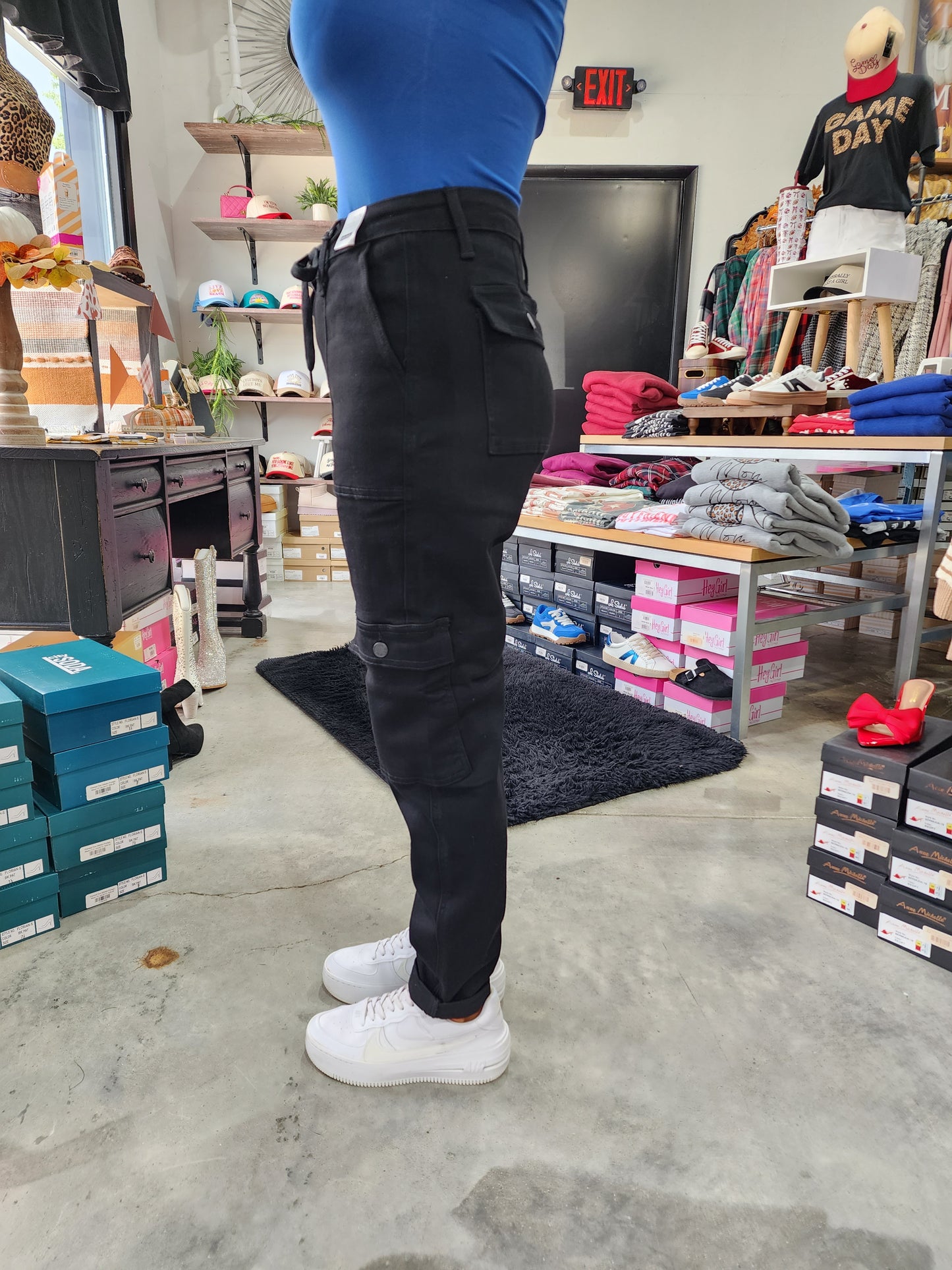 Judy Blue High Waist Cargo Cuffed Jeans
