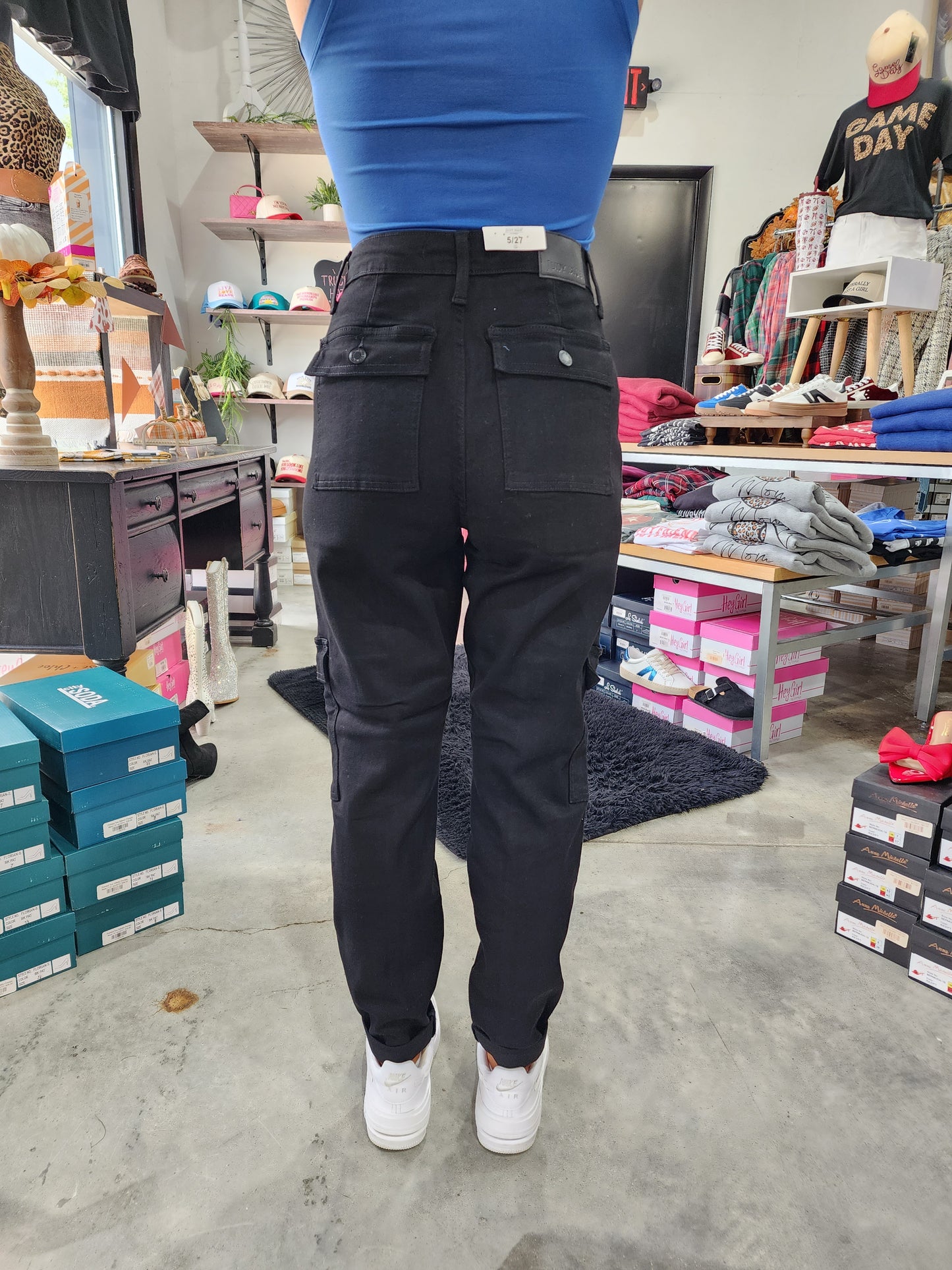 Judy Blue High Waist Cargo Cuffed Jeans