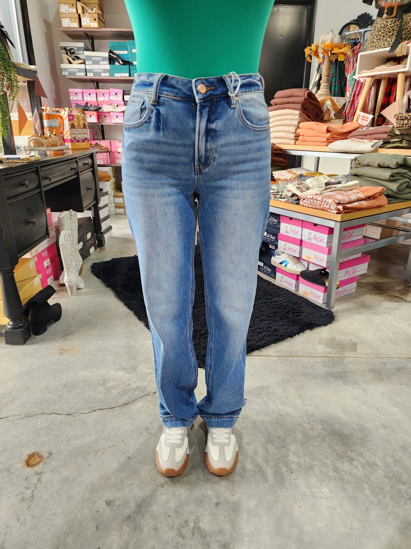 Risen High Rise Wide Baggy Fit Denim Jeans