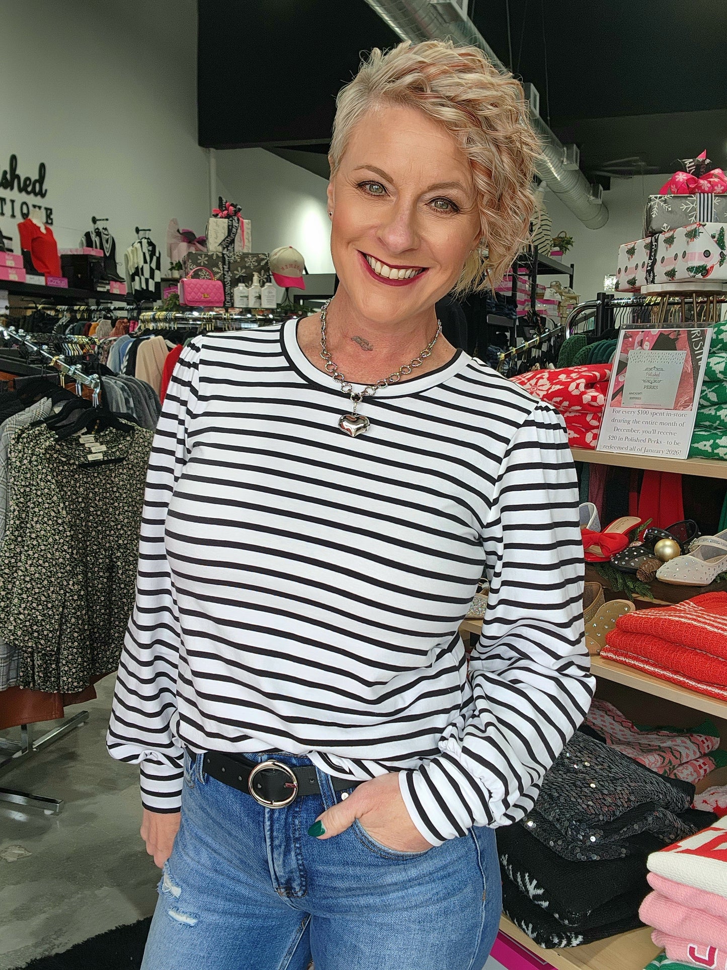 The Basic Stripe Long Sleeve Tee