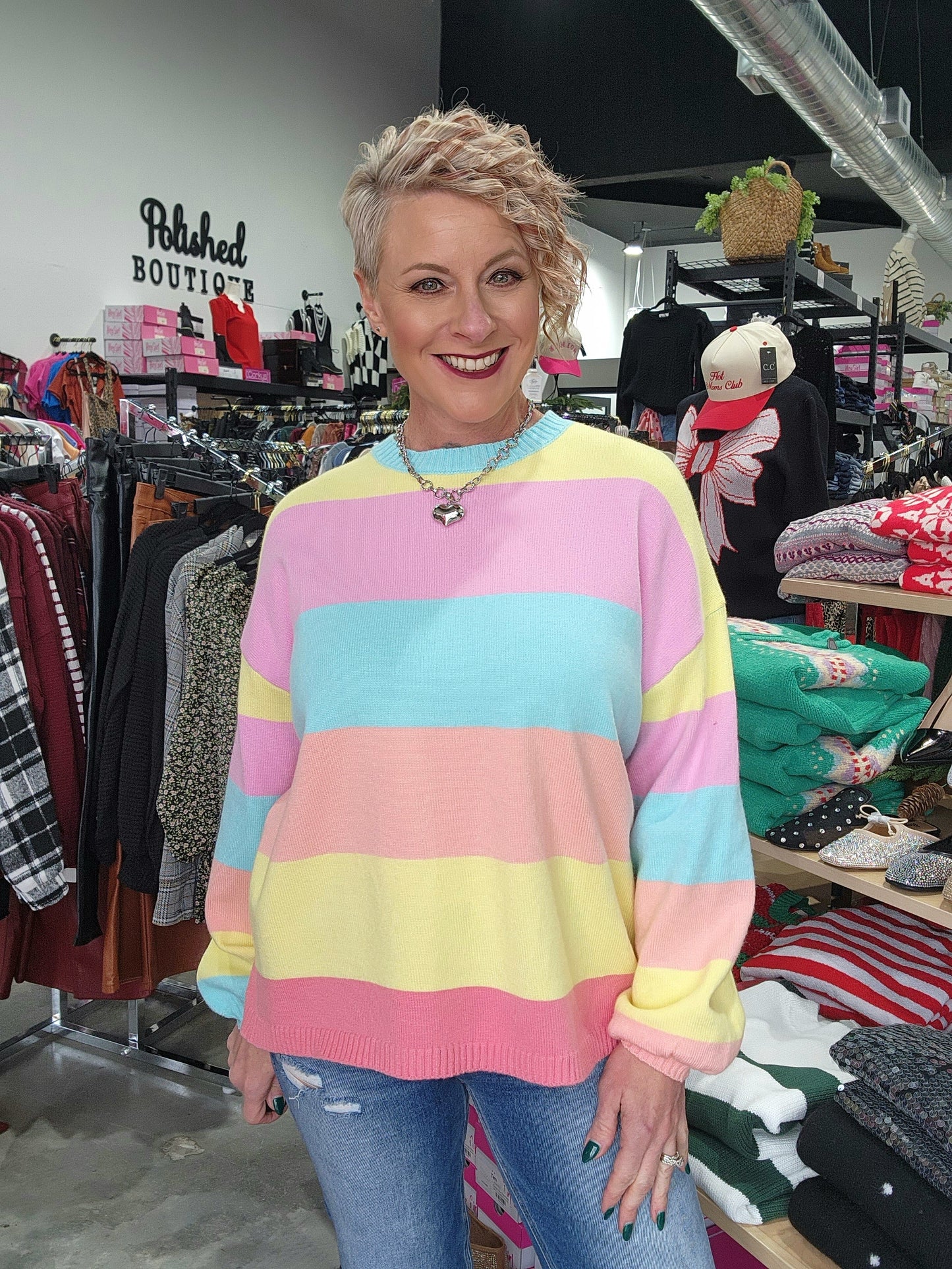 Pastel Skies Knit Top