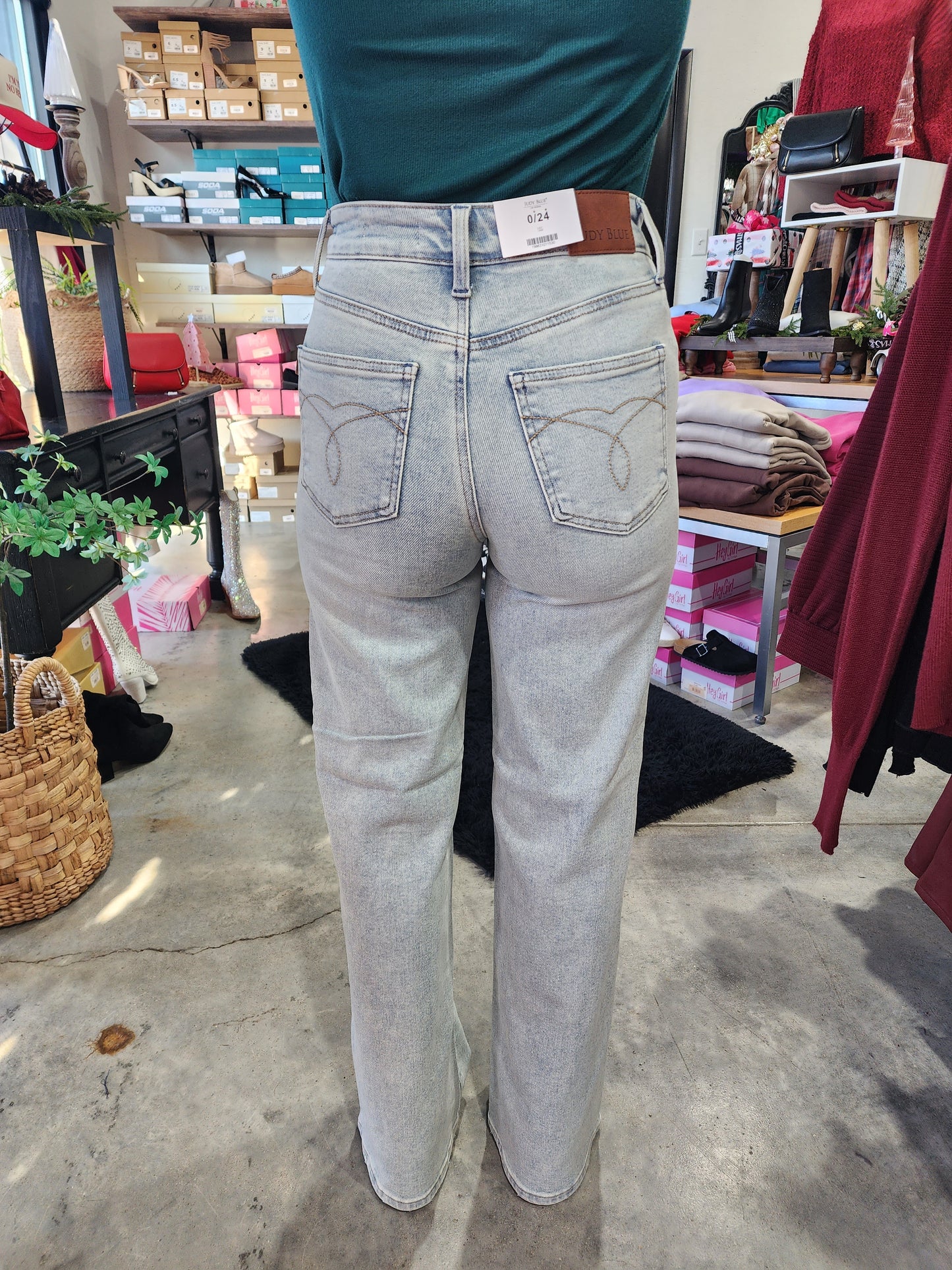 Judy Blue High Waist Column Straight Denim Jeans