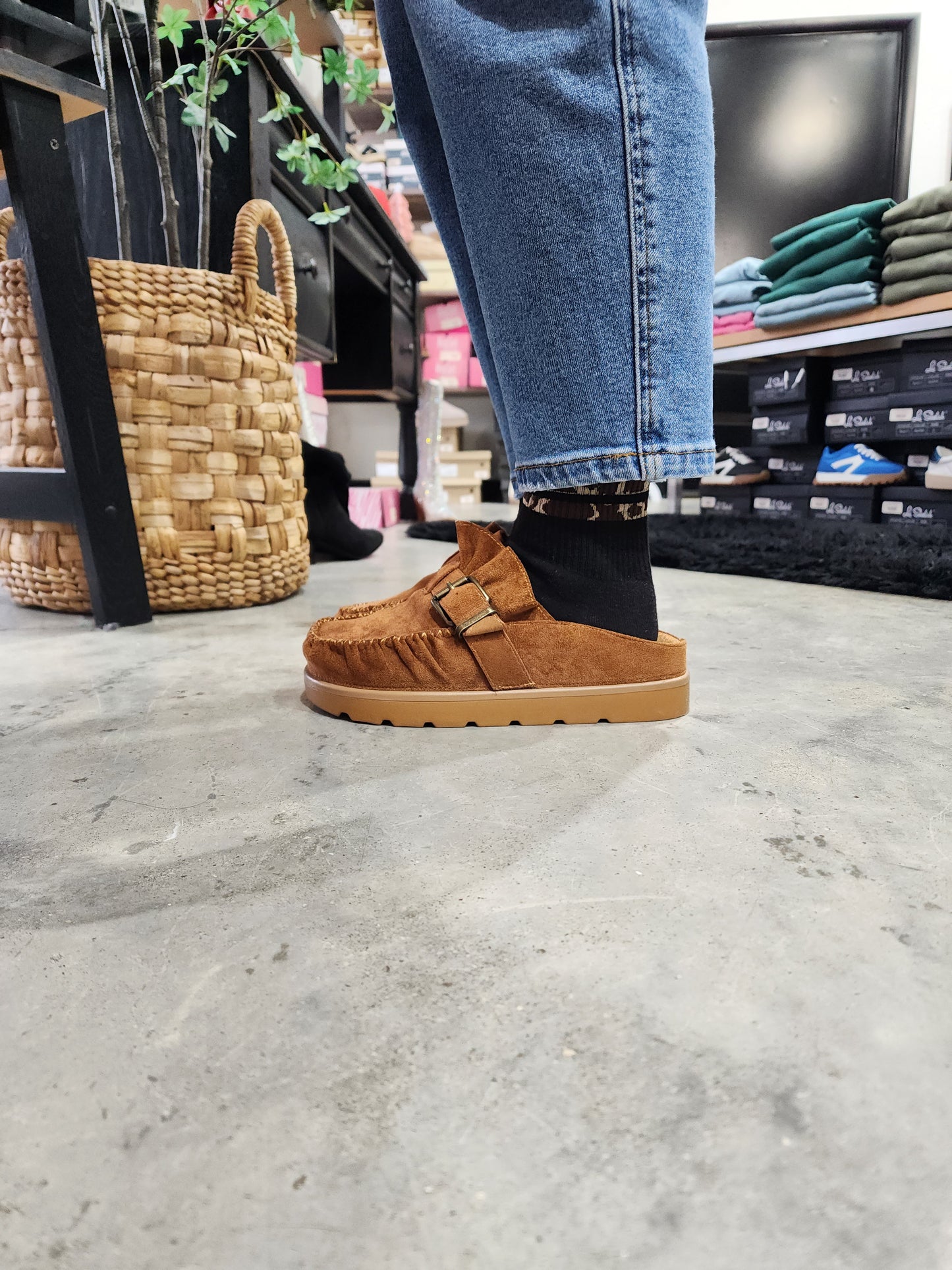 Effy Slip On Moccasin Mules