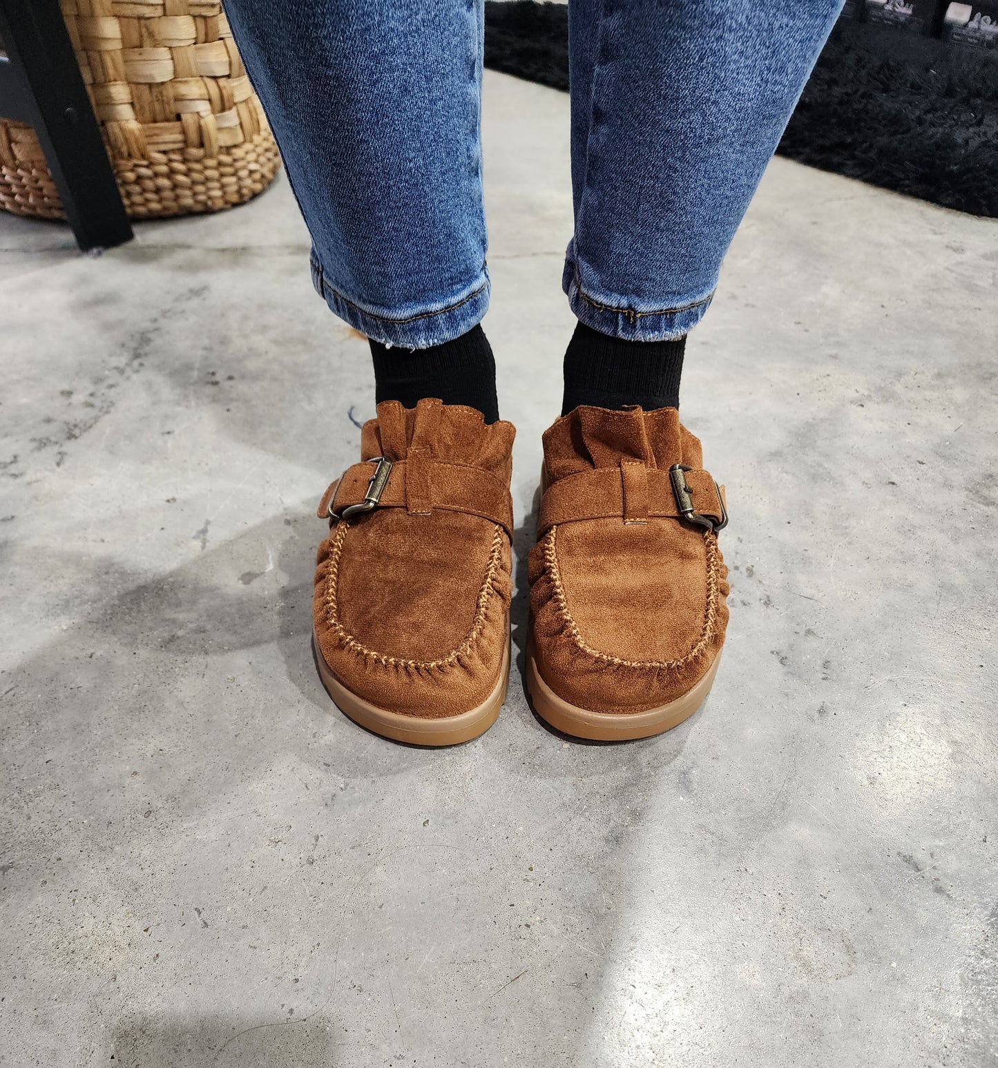 Effy Slip On Moccasin Mules