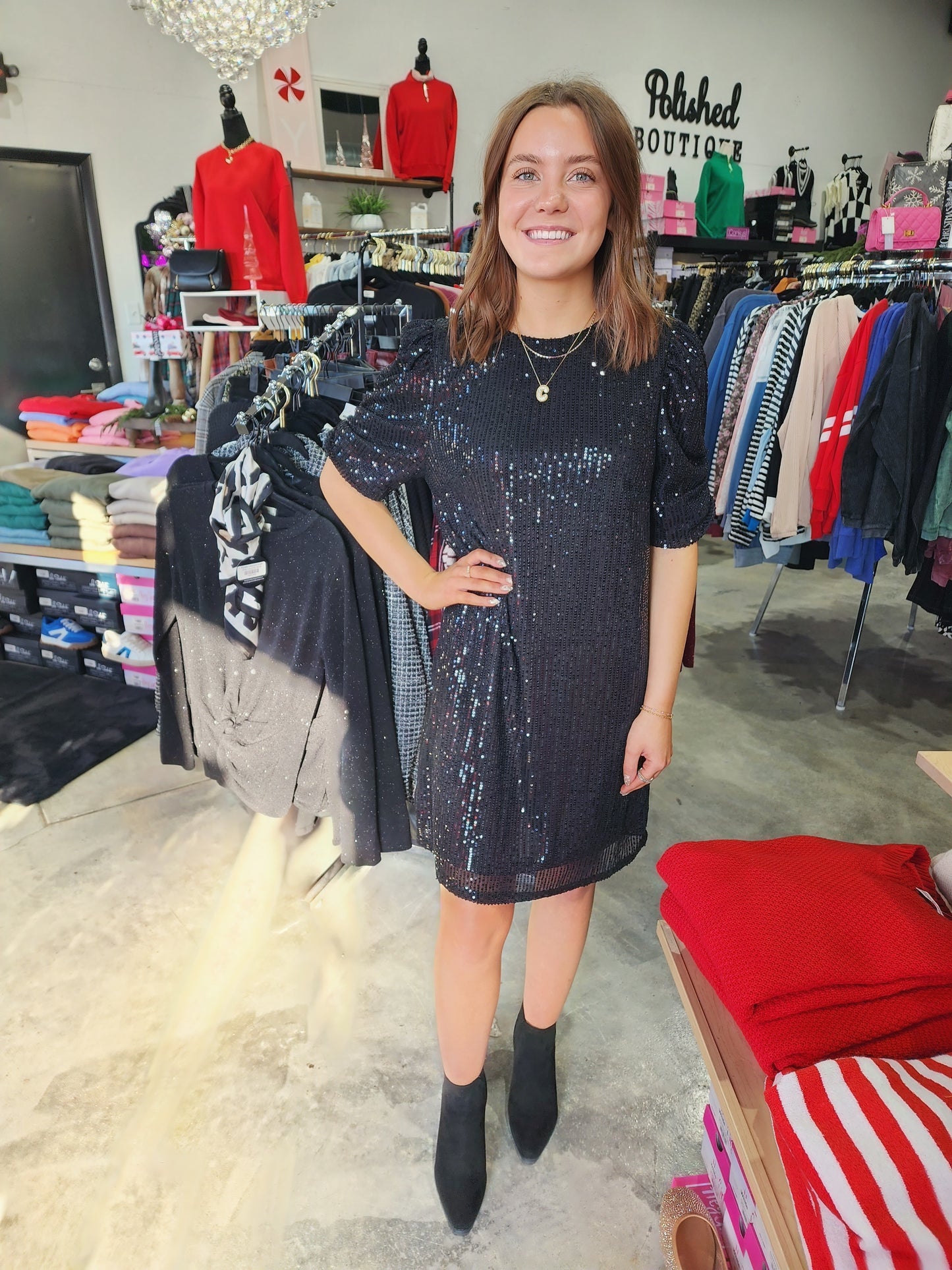 Sequins After Dark Mini Dress