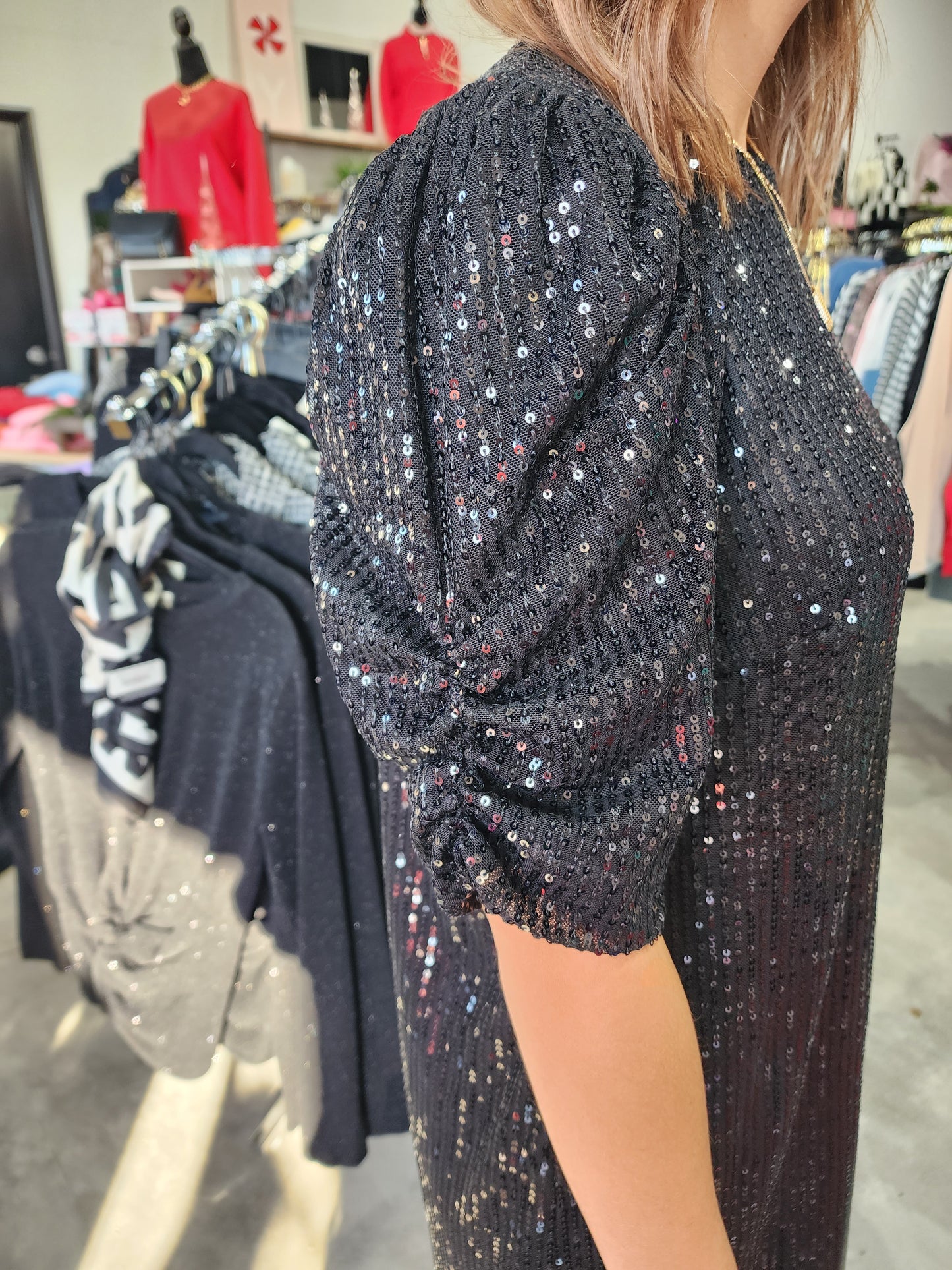 Sequins After Dark Mini Dress