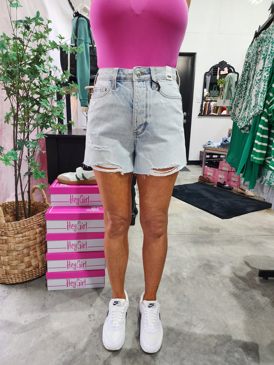 Judy Blue HW Rigid Magic Cut Off Denim Shorts