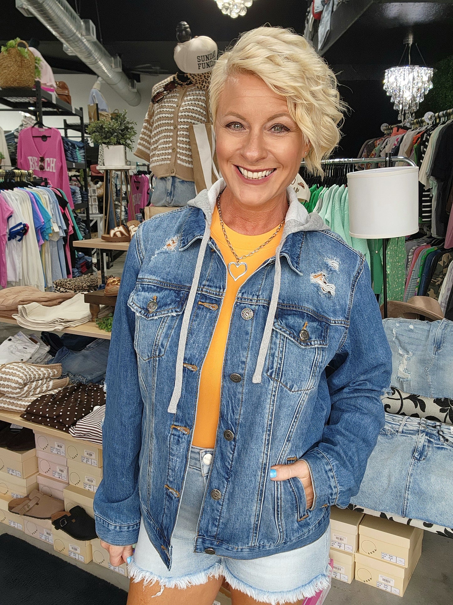 Risen Relaxed Vintage Jacket with Hoodie