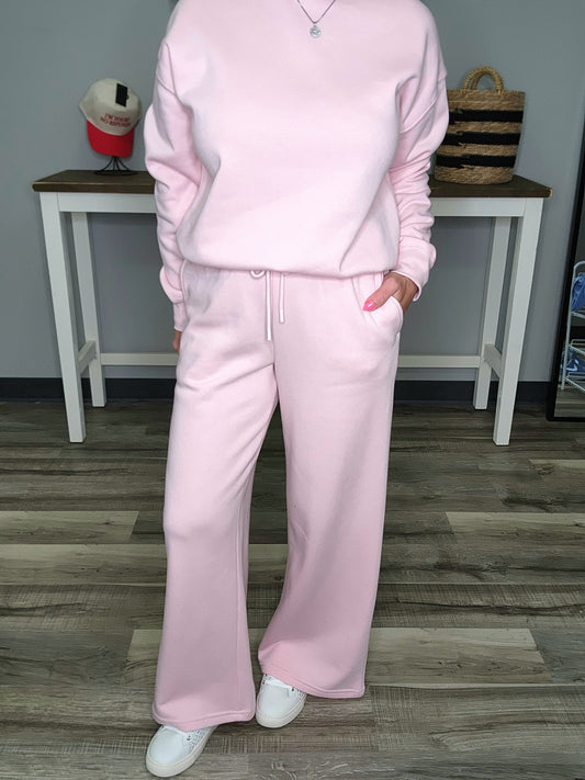 Fleece Oversized Mid-Rise Sweatpants
