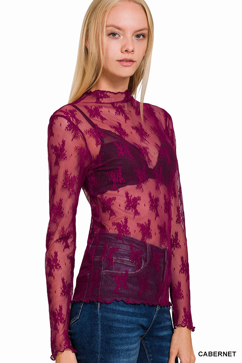The Lace See Through Top