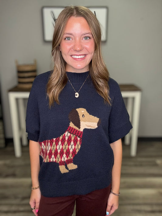 The Argyle Doxie Prep Knit
