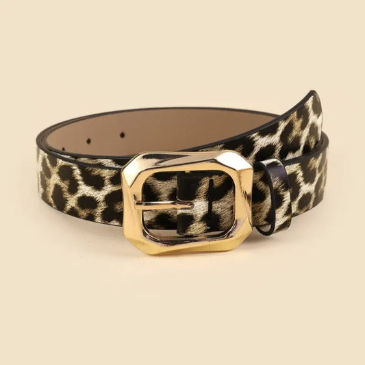Angled Rectangle Shaped Buckle Belt