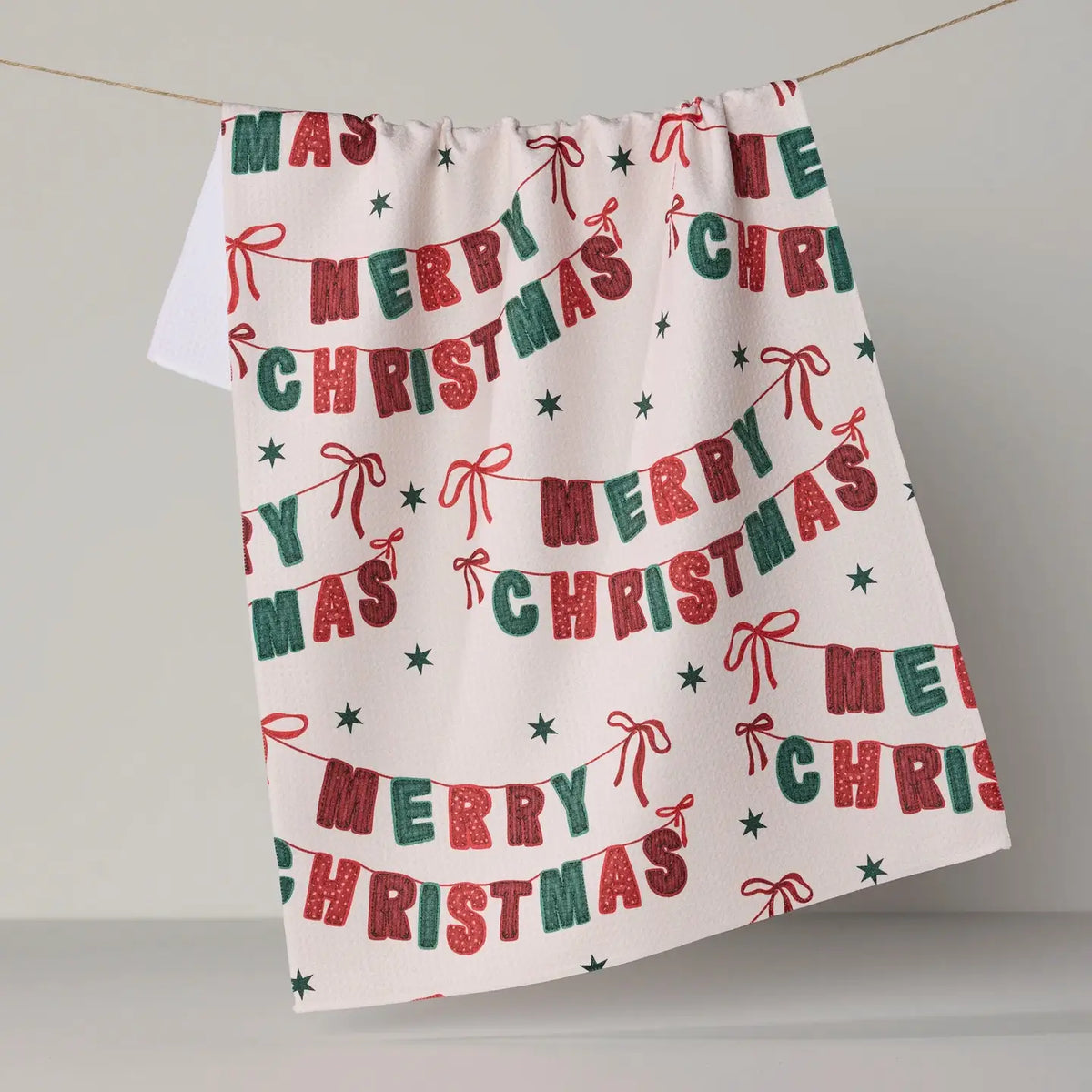 Geometry - Christmas Banner Tea Towel