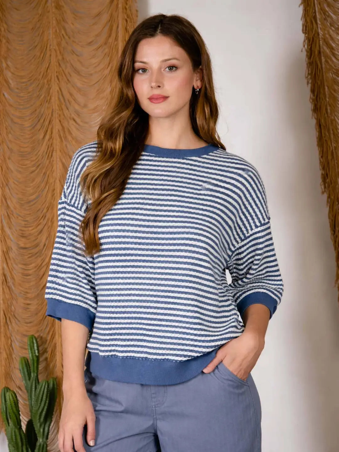 The Textured Stripe Top