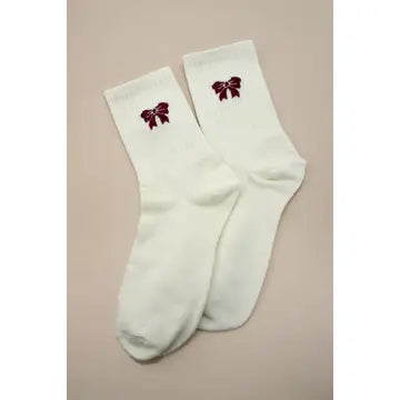 Bow Half Crew Throwback Socks