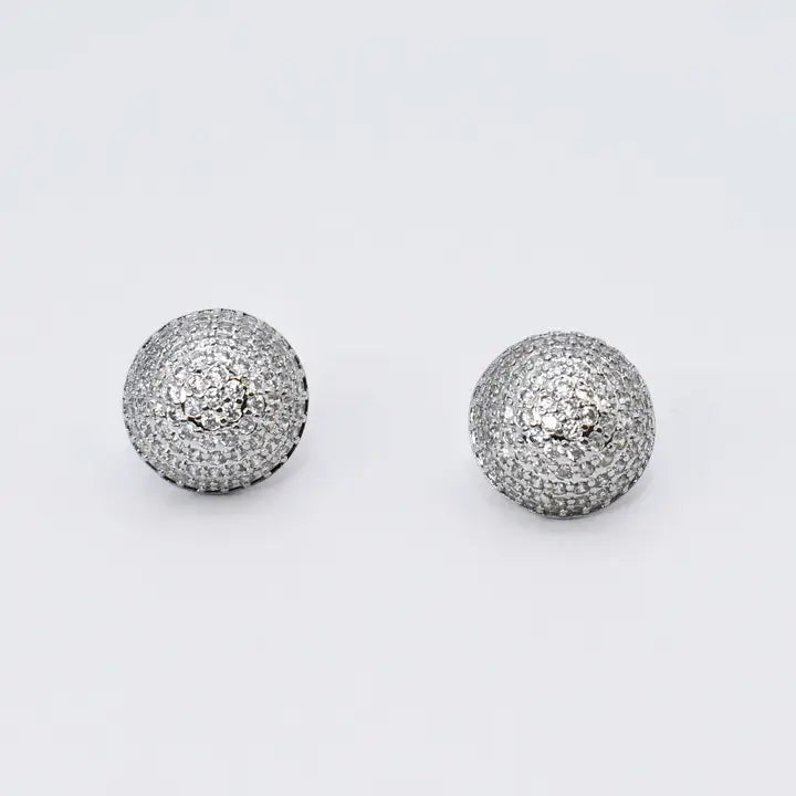 Glitter Bead Stud Earrings
