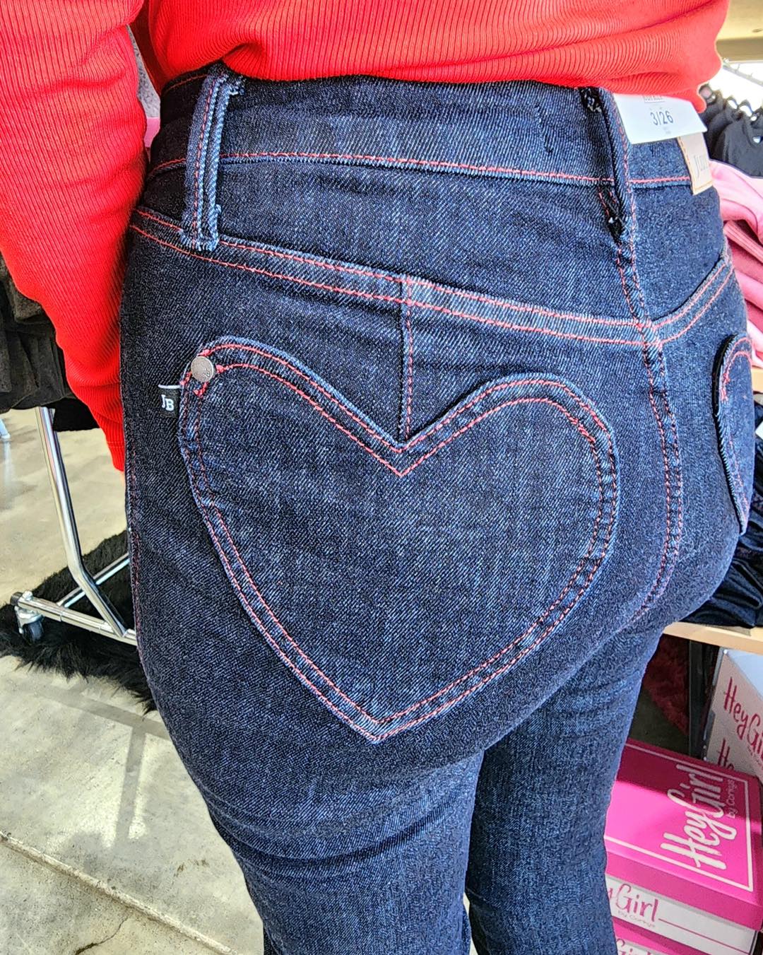 Judy Blue High Waist Heart Shape Back Pocket Skinny Jeans