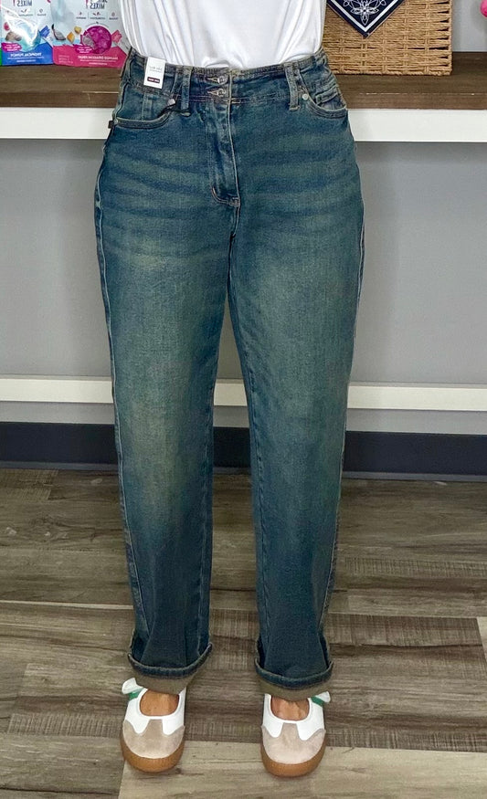 Judy Blue HW Marlow w/ Hollywood WB Double Button Denim Jeans