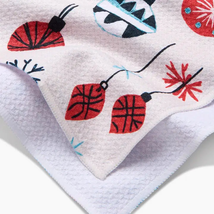 Geometry - Embroidered Ornaments Tea Towel
