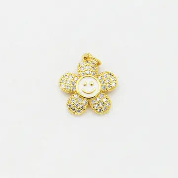 Smiley Flower Charm