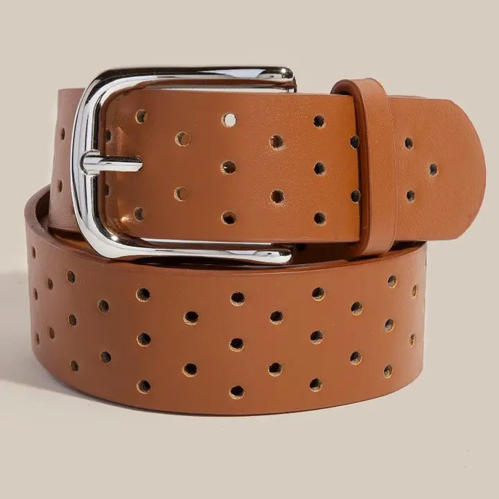 Hole Punched Leather Belt