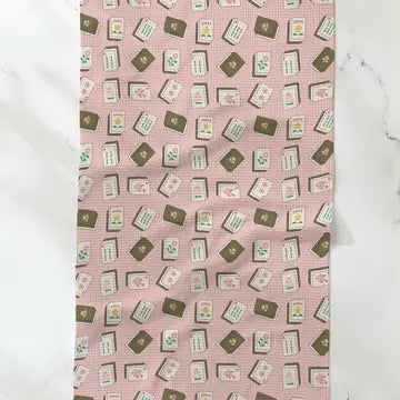 Geometry - Flower Tiles Tea Towel