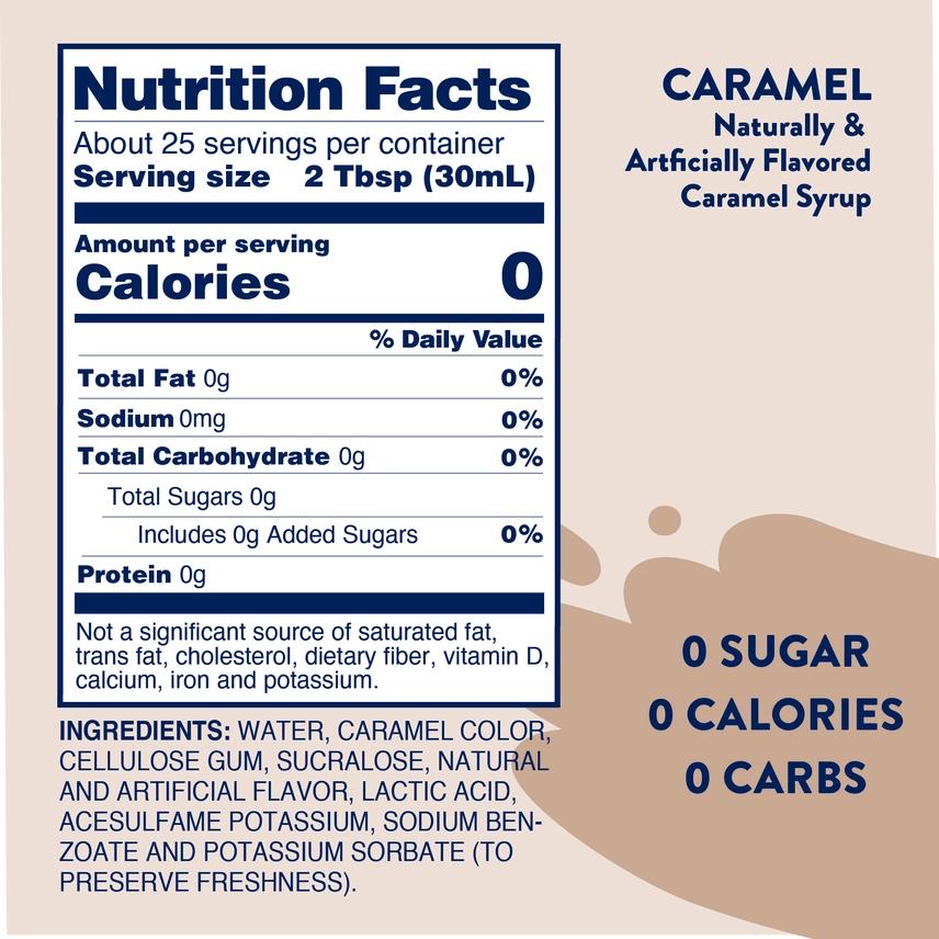 Jordan's Caramel Sugar Free Skinny Syrups