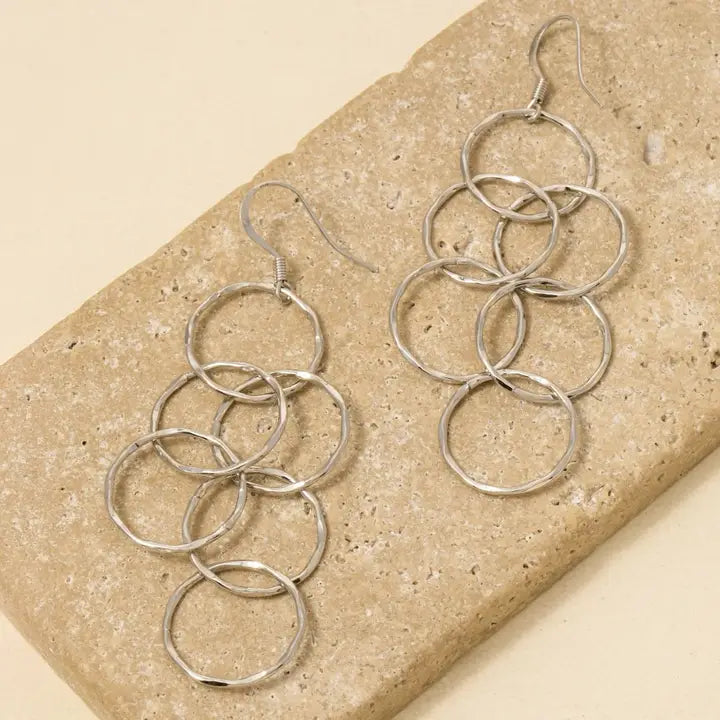 Hoop Link Dangle Earrings