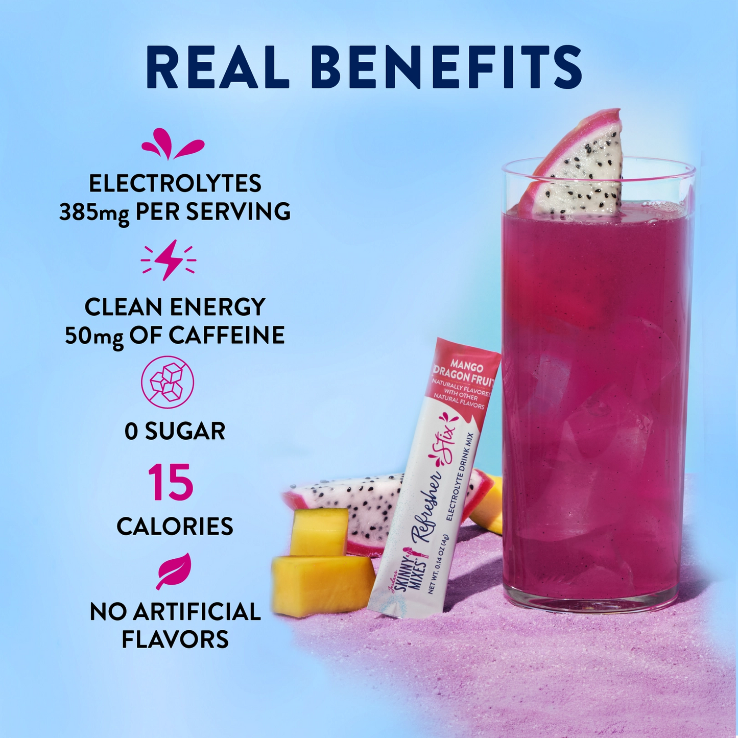 Jordan's Mango Dragon Fruit Refresher Stix