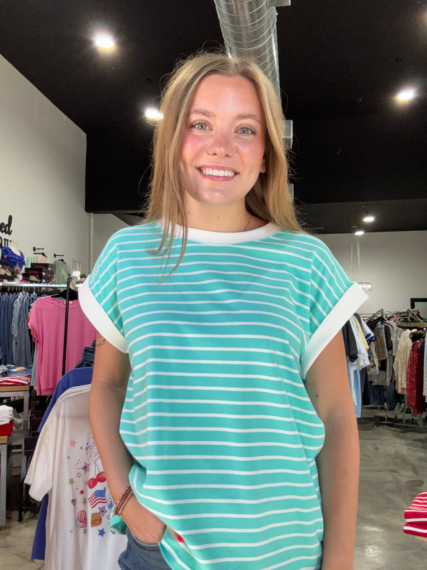 On The Go Stripe Tee