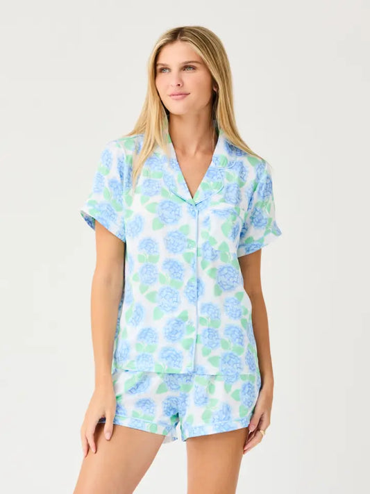 Charlotte Pajama Short Set Summerfair Blue