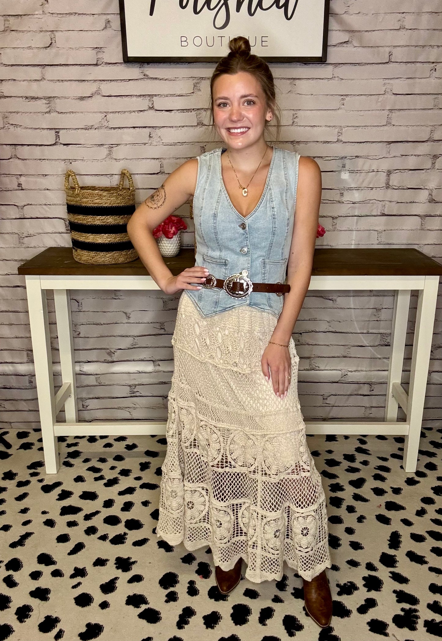 She's Gone Country Denim Vest