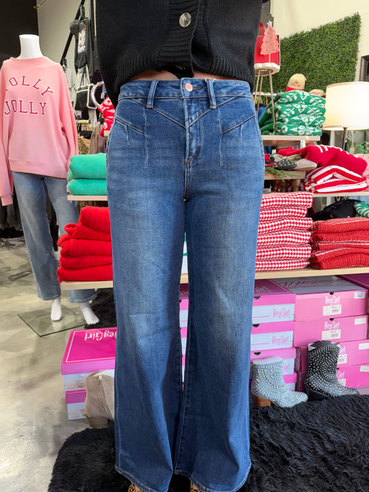 Risen High Rise Wide Jeans