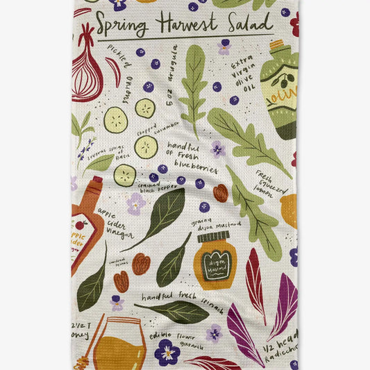 Geometry - Spring Harvest Salad Tea Towel
