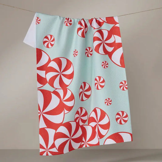 Geometry - Peppermint Swirl Tea Towel