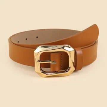 Angled Rectangle Shaped Buckle Belt